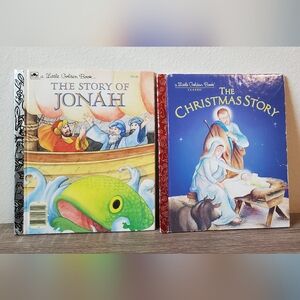 Little Golden Books Set Of 2 The Story of Jonah & The Christmas Story